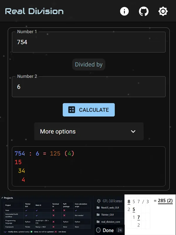 Image of project called "real_division"