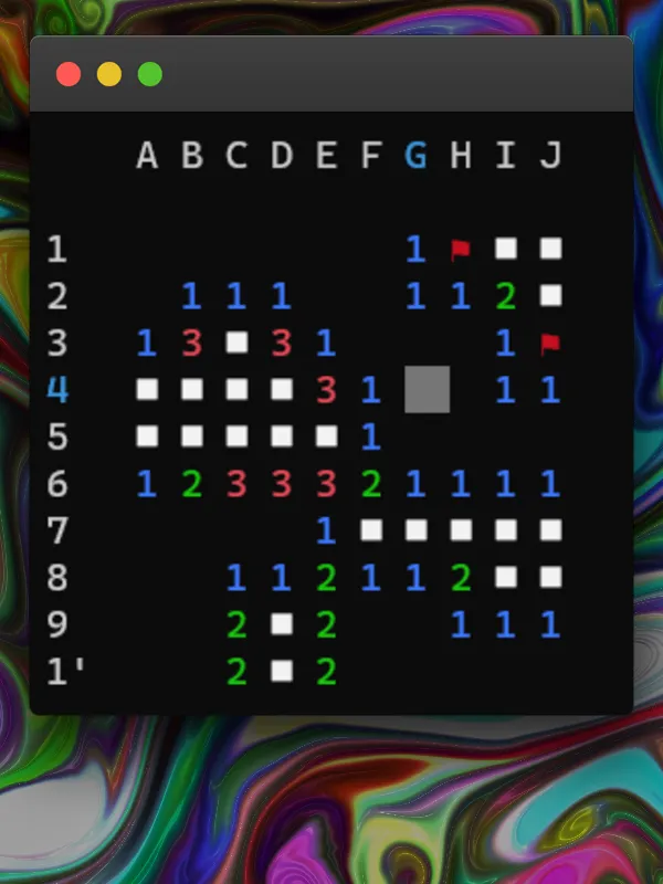 Image of project called "terminal-minesweeper"